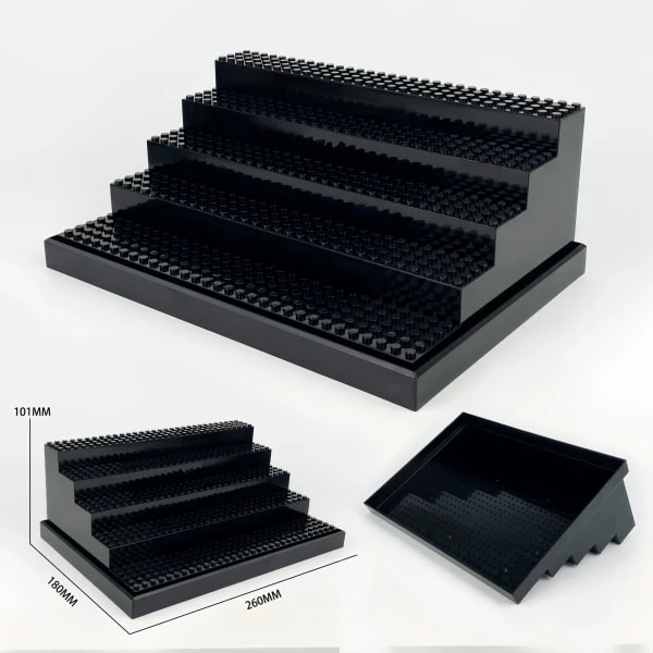 Vitrina de Acrílico Transparente de 5 Niveles para Minifiguras, Soporte de Exhibición sin Ensamblaje para Tiendas de Juguetes y Colecciones Caseras