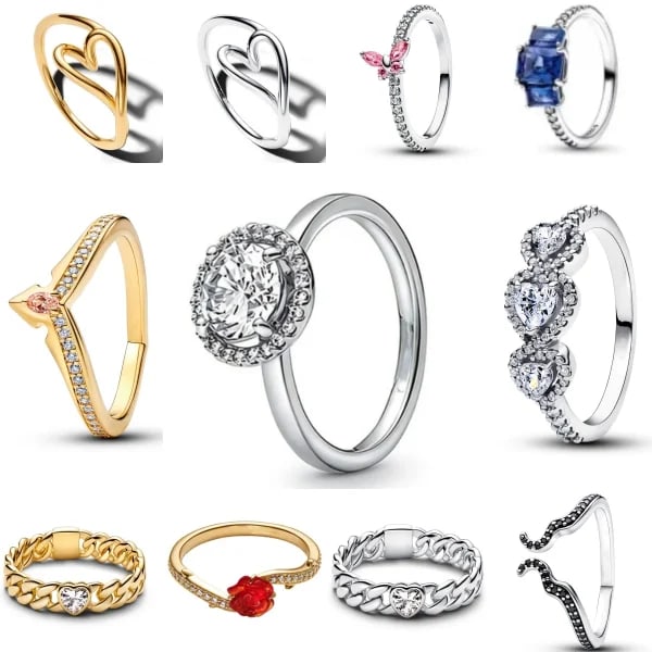 Nuevo Anillo de dedo de mariposa rosa para mujer, anillo de boda simplemente corazón, regalo de joyería DIY para mujer, fiesta