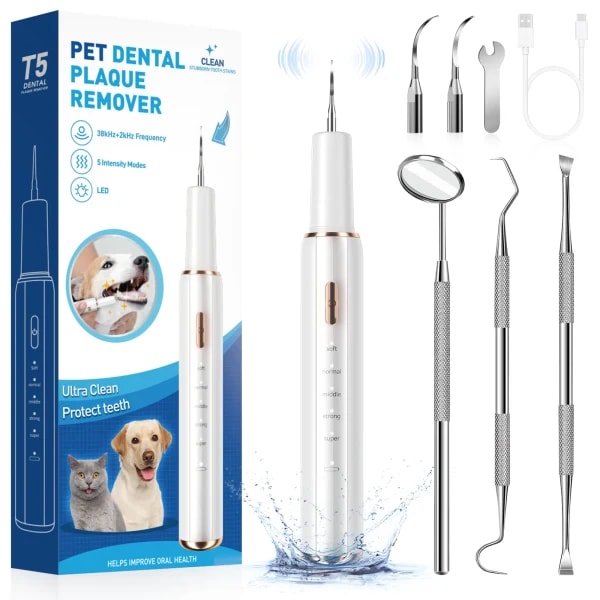 Escalador Dental inteligente para perros y gatos, eliminador de sarro, cinco modos, limpiador de dientes ultrasónico, blanqueamiento Dental para herramientas de limpieza de mascotas