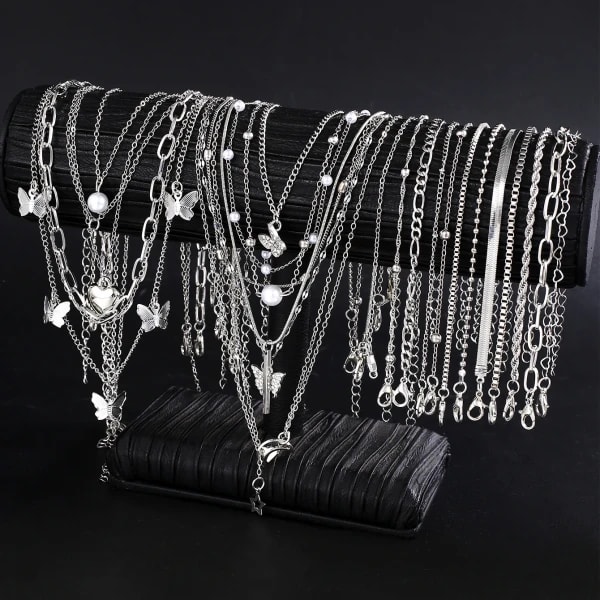 25 uds conjunto de joyería Simple Vintage para mujer moda capas perla mariposa corazón colgante dijes collar pulsera conjunto regalos 2026