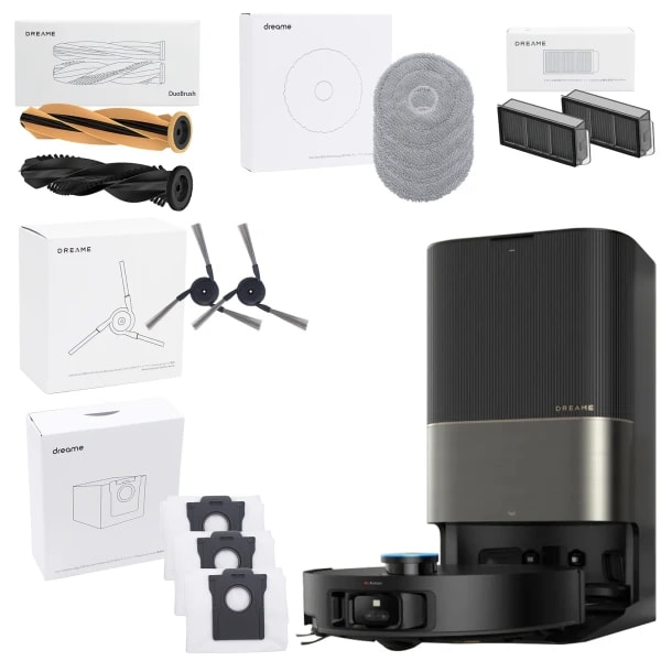 【Opcional】Rodillo de vacío Robot Dreame X50 Ultra/L50 Ultra/L40s Ultra Original, cepillo lateral, filtro, fregona, bolsa para el polvo, accesorio