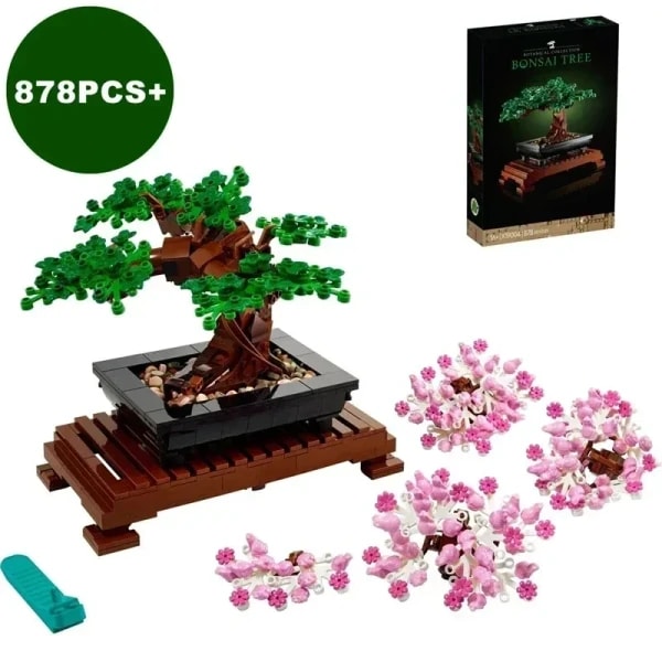 En Stock, Bloques de Construcción Creativos Compatibles con Lego 10281, Árbol Bonsái, Ramo de Flores, Modelo de Planta en Maceta, Ladrillos de Juguete para Niños, Regalos