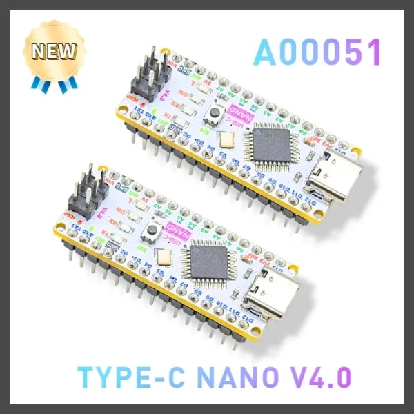 Nueva placa de desarrollo Nano V4.0 colorida, placa Compatible con Arduino Nano 3,0, TYPE-C, modelo de repuesto de alta calidad A00051