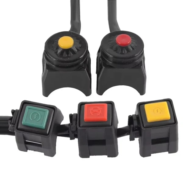 Interruptor de apagado para motocicleta, botón rojo, bocina, interruptor de Control de arranque, Dirt Bike ATV UTV Dual Sport para barras montadas en manillar de 22mm