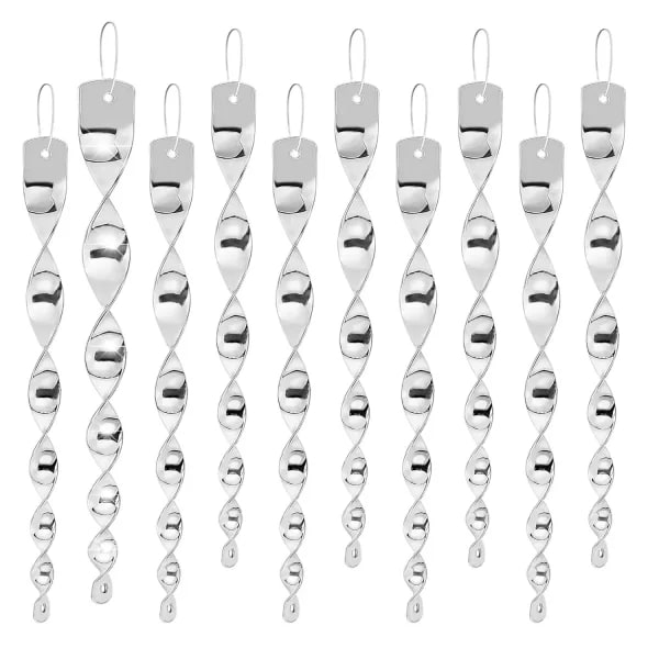 4-48 Uds. Reflectores en espiral repelentes de aves brillantes disuasoriantes colgantes de Mylar plateado para jardín, asustar carpinteros, palomas