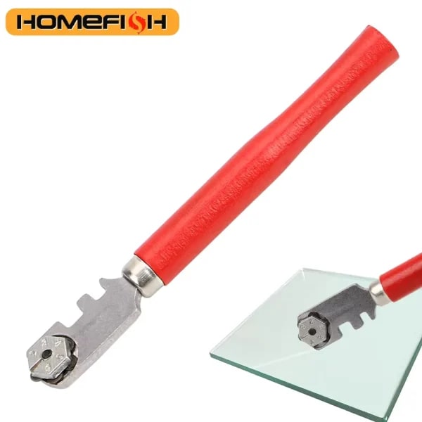 Cortador de azulejos de vidrio profesional, herramienta manual de 130mm, cortador de vidrio portátil, 1 Uds., herramientas para cuchillos de vidrio artesanales con punta de diamante