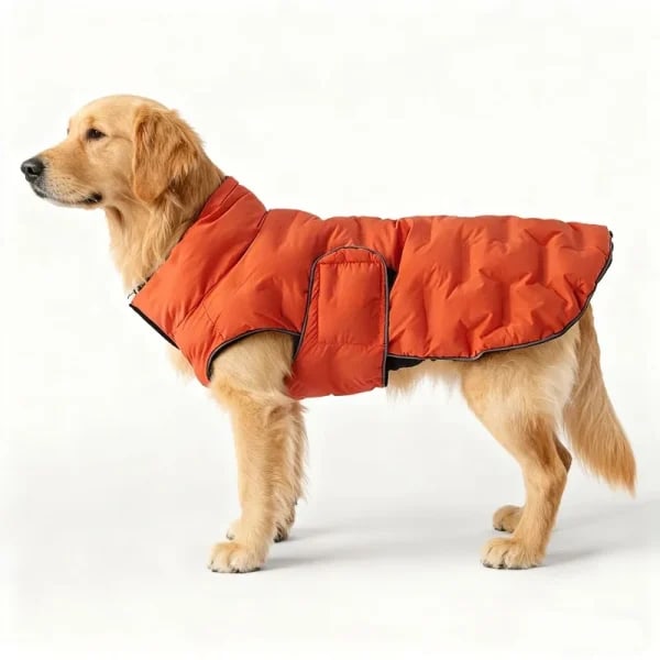 Abrigo para perros resistente al viento y cálido, chaqueta cómoda y suave para perros, ropa para perros acolchada de algodón similar al frío y al viento
