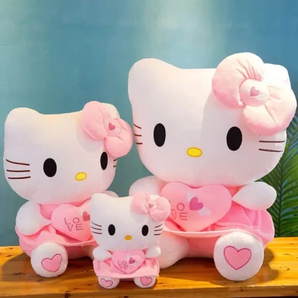25-55 cm Hello Kitty juguetes de peluche lindo Anime dibujos animados suave almohada muñeca para niños cumpleaños regalos de navidad