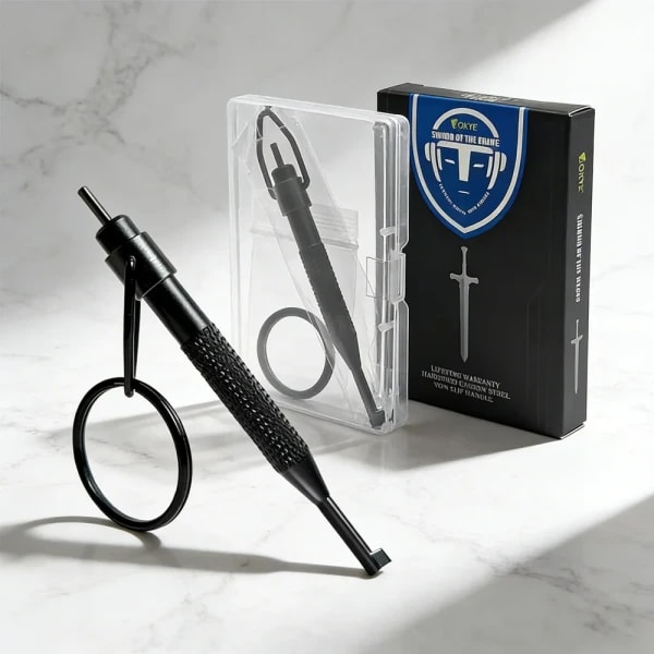 Llave Giratoria para Esposas (10/4/2 Piezas): Acero con Alto Contenido de Carbono + Aleación de Aluminio, con Anillo para Llaves, Compatible con Esposas Estándar de Policía