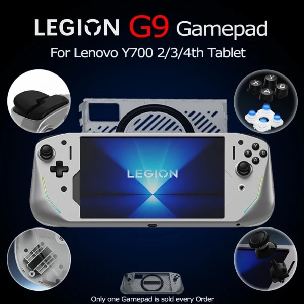 Control de Juego LEGION G9 para Tablet Lenovo Y700 2/3/4, con Motor de Vibración, Palanca de Alta Precisión y Base de Juego