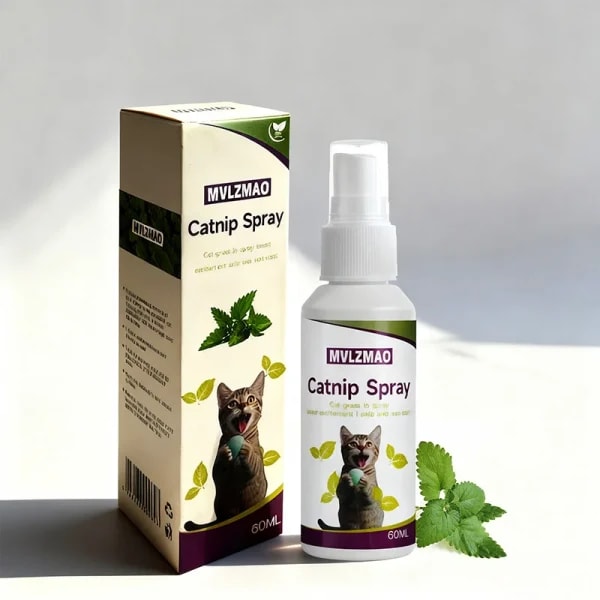 Spray de hierba gatera para gatos, spray para rascar gatos para aumentar el juego, calma el estrés y rinovar juguetes, spray de comportamiento transparente para gatos y gatitos, 60 ml