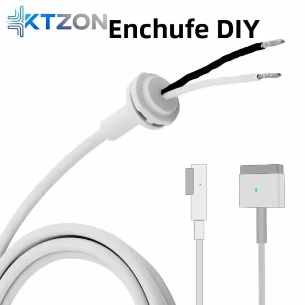 Cable de carga de reparación de repuesto Magsafe 1/2 TPE para MacBook Air/Pro 45W 60W 85W MacBook Pro 13 15 17 pulgadas, MacBook Air 13 pulgadas