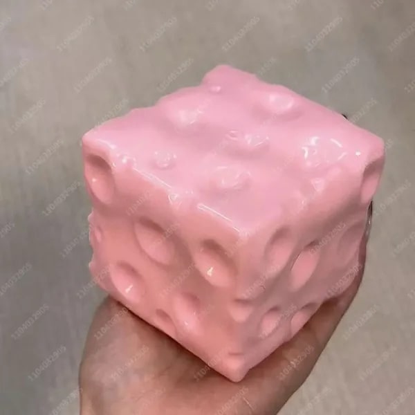 Bola antiestrés de cubo de queso Jumbo, pelota para apretar moldeable de queso grande, juguete antiestrés sin rebote, regalo de Navidad sensorial ASMR
