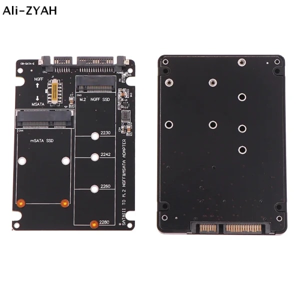 Adaptador SATA de 60 Gbps a M2 NGFF SATA SSD MSATA, Adaptador de MSATA a SATA, Placa Adaptadora de Disco M.2 NGFF a SATA