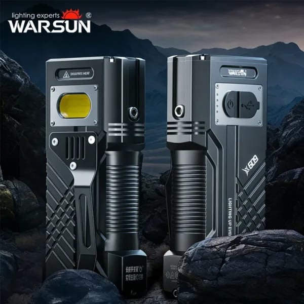 Warsun-linterna LED más potente de 3000Lm, linterna recargable, linterna táctica, lámpara de mano de tiro largo para acampar
