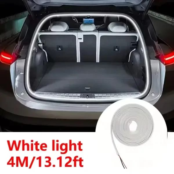 1 Juego de Luces LED de Alta Luminosidad para Maletero de Coche, Iluminación Ambiental Interior, Decoración, Tira de Luz para Puerta Trasera con Sensor Automático, Sin Cables