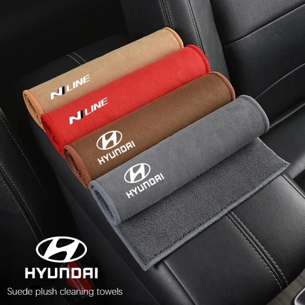 Toalla de microfibra, accesorios para el cuidado de limpieza del coche, para Hyundai I30 I20 Ix35 palisada Nexo Kona I10 Tucson Veloster Elantra Grandeur