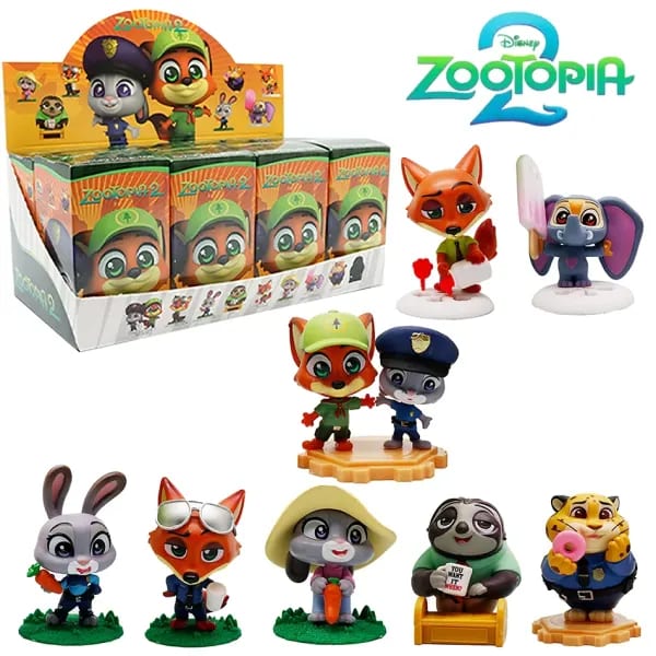 Caja ciega de Zootopia de Disney, colección Cosbi, figura de Anime, decoración de habitación, modelo Kawaii de moda, juguete sorpresa, regalo de cumpleaños