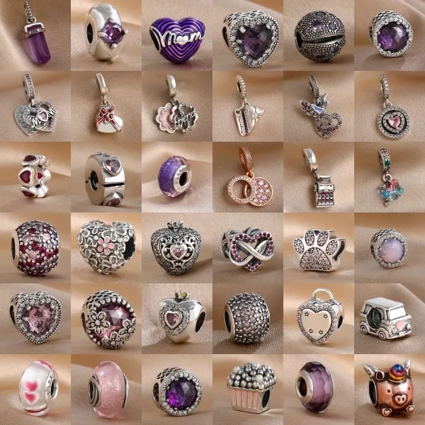 Pendientes de Plata 925 con Forma de Pastel y Garra de Perro en Caja de Regalo, Ideales para Joyería DIY para Mujer, Compatibles con Pulseras Europeas