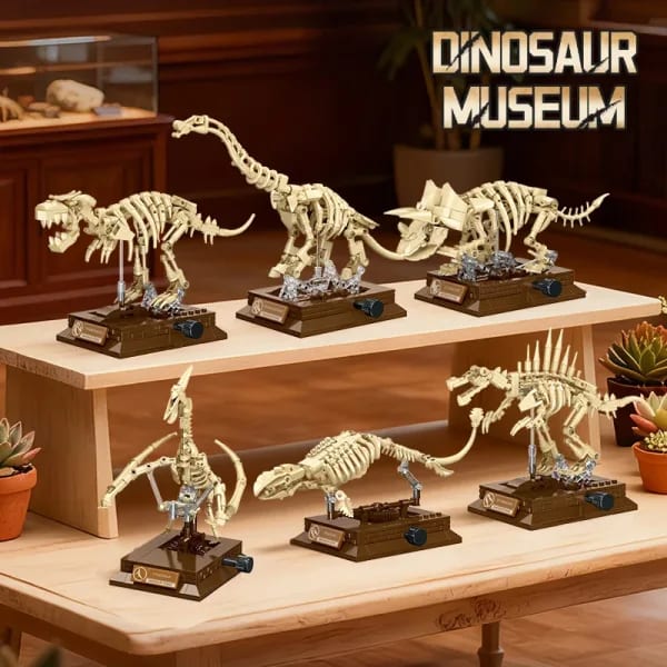 Serie de Dinosaurios MOC, Triceratops, Tiranosaurio Rex, Modelo de Quilla, Adorno, Rompecabezas para Niños, Juguete de Ensamblaje, Regalo, Bloques de Construcción