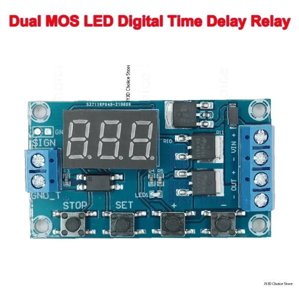 Interruptor Temporizador de Ciclo de Activación y Desactivación de CC de 5 V a 36 V, Módulo de Relé con Pantalla LED