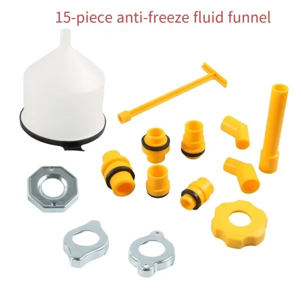Juego de 15 Embudos Anticongelantes para Refrigerante de Automóvil, Embudo de Plástico para Refrigerante, Embudo para Llenar el Tanque de Agua