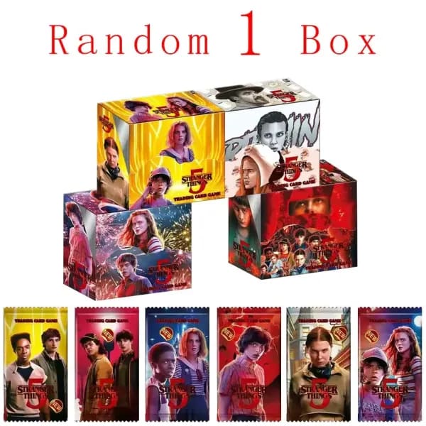 Nueva colección de tarjetas populares de Stranger Things, juego de cartas para fiestas, dibujos animados de Stranger Things, regalo de cumpleaños para niños, regalos navideños