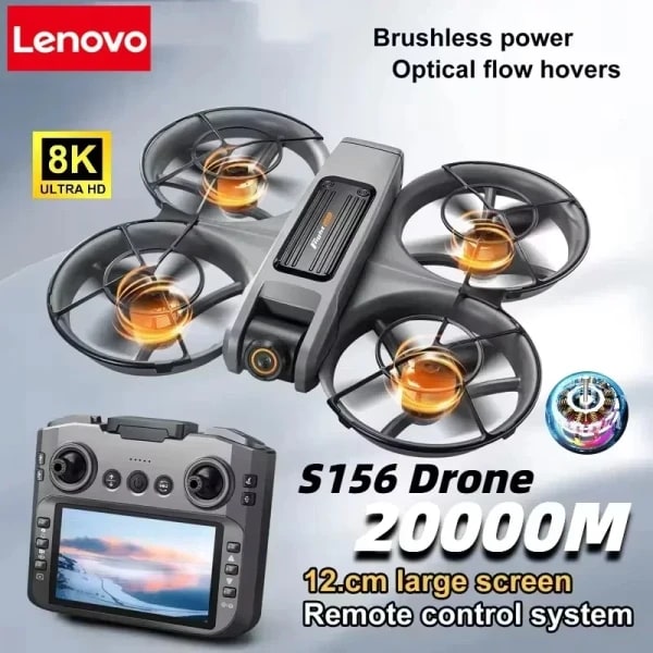Lenovo S156 GPS Drone 8K Profesional HD 360 °   UAV inteligente para evitar obstáculos con motor sin escobillas y cámara dual gran angular 5G WIFI