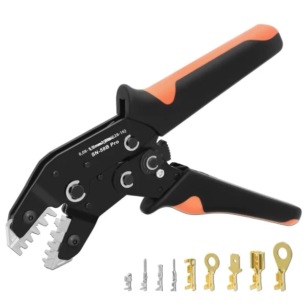 Herramienta de Engarzado de Cables SN-58B Pro para Terminales JST PH 2.0mm, XH 2.5mm, VH 3.96mm, JWPS 4.0mm, Alicates de Engarzado para Terminales de Barril Abierto Dupont