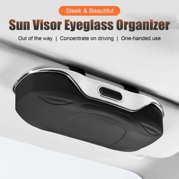 Soporte para gafas de sol para coche, caja para gafas de coche, visera solar, estuche de almacenamiento ABS, caja de protección para gafas antiarañazos, accesorios interiores para coche