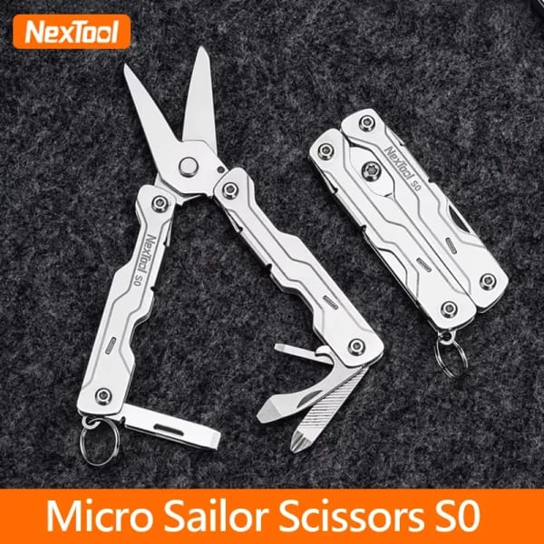 NexTool 8 en 1 Mini Tijeras Marineras S0 Micro Multiherramienta Destornillador Tijeras Herramientas EDC Portátiles Mini Herramientas de Bolsillo Plegables