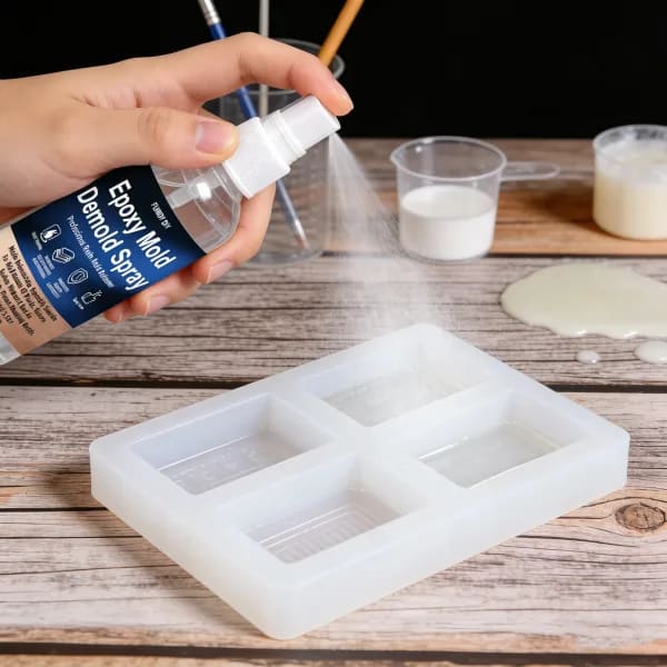 Spray Desmoldante para Moldes de Epoxi - Agente Desmoldante para Resina y Epoxi para una Extracción Suave y Fácil del Molde, Uso Universal en Casi Todos los Moldes