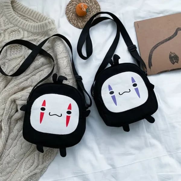 Bolso cruzado de Anime sin rostro para hombre, billetera de Anime japonés, bolsas sin cara Kawaii, regalos de cumpleaños para estudiantes, bolso de pecho Kawii