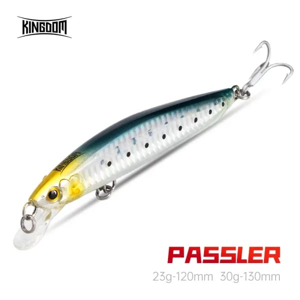 Señuelo de Pesca Flotante Kingdom, 120 mm, 23 g, 130 mm, 30 g, Señuelo Artificial para Pesca en Mar, Wobbler Duro para Lubina, Trucha, Pesca en Agua Salada