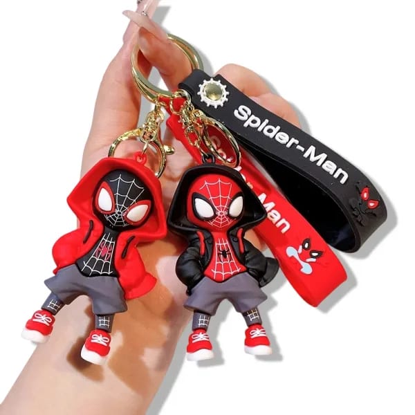 1 o 4 Llaveros de Marvel Spider-Man, Serie de Comics de los Vengadores, Colgante, Adornos, Joyería, Regalos para Amigos