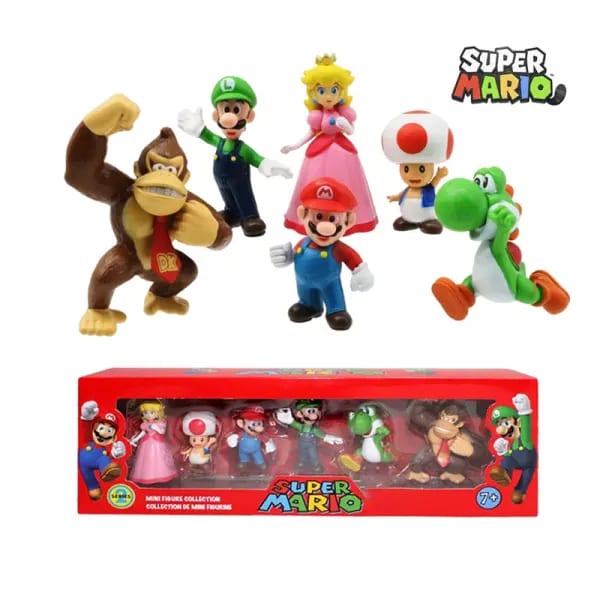 Figuras de Acción de PVC de Super Mario Bros, Luigi, Yoshi, Donkey Kong, Muñecos de Colección para Regalos de Cumpleaños