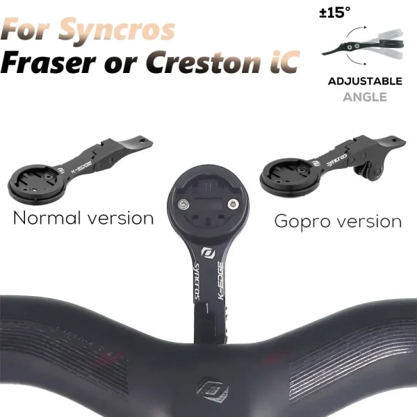 Soporte de ordenador de aleación de aluminio para Syncros Fraser o Creston iC cockpits soporte de ordenador Gopro/Garmin/Bryton/Wahoo