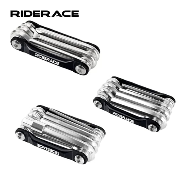 Herramienta Multiusos para Bicicleta 6/8/10 en 1, Llave Hexagonal Plegable, Destornillador, Herramienta de Reparación Portátil para Ciclismo