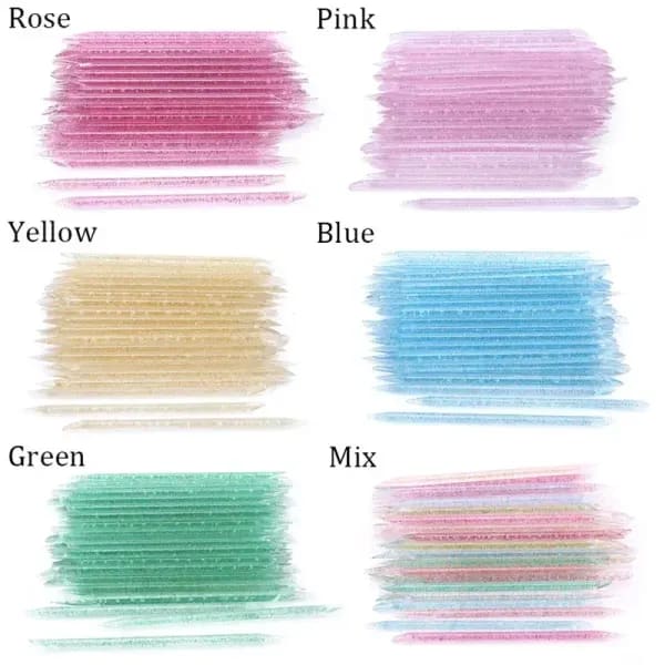 Herramienta para cutículas reutilizable de doble punta, empujador de cristal para manicura y pedicura, 50/100 Uds. ​