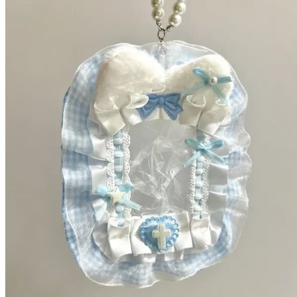 Portatarjetas Kawaii DIY con cinta, funda para sesión fotográfica de encaje de Anime, funda protectora para fotos hecha a mano con exhibición de ídolo