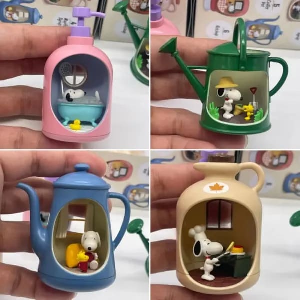 Figuras de Anime de perro en miniatura, escena de vida en botella, caja ciega, decoración de escritorio, juguete para niños, regalo sorpresa para fanáticos, 6 uds.