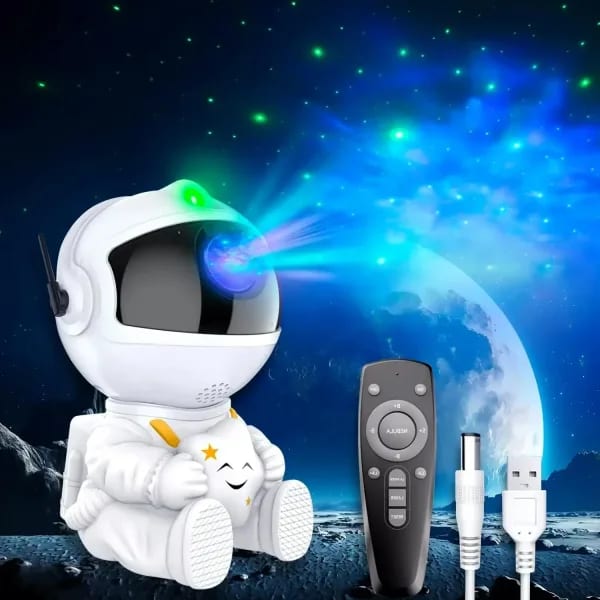 Proyector de Estrellas Galaxy, Lámpara LED de Techo con Diseño de Astronauta Espacial para Decoración del Hogar, Regalo para Niños - Proyector de Nebulosa Estrellada