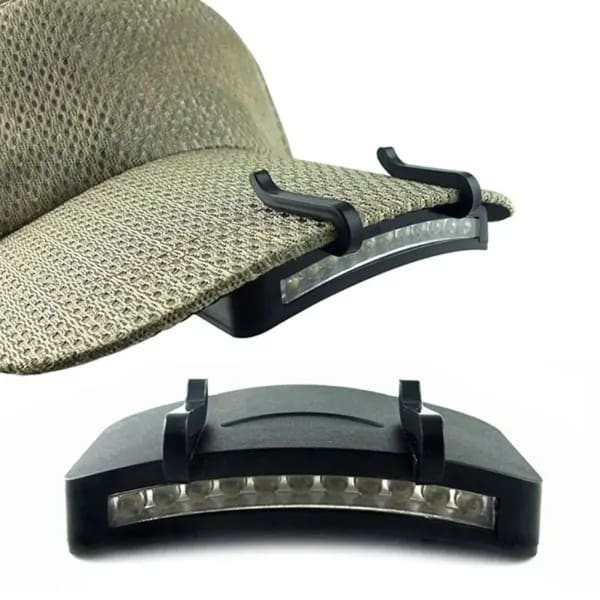 Linterna frontal LED superbrillante con Clip para sombrero, antorcha para pesca al aire libre, Camping y caza