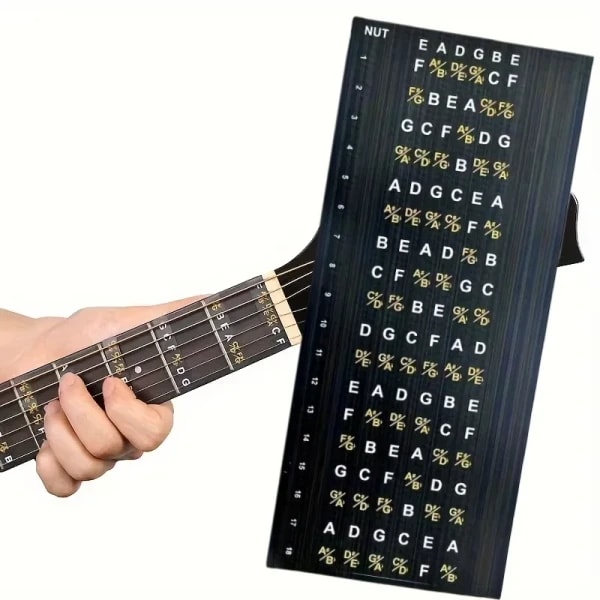 Pegatinas para Diapasón de Guitarra Miwayer, Escala de Notas, para Principiantes, Calcomanía de Aprendizaje, Accesorios para Guitarra Acústica y Eléctrica Clásica