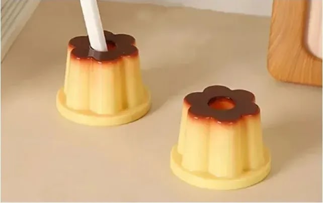 Porte-stylo a Pudding creativo, 1 pieza, lindo, cadeau d'anniversaire, bureau créatif, petit cœur pour fille, ornement