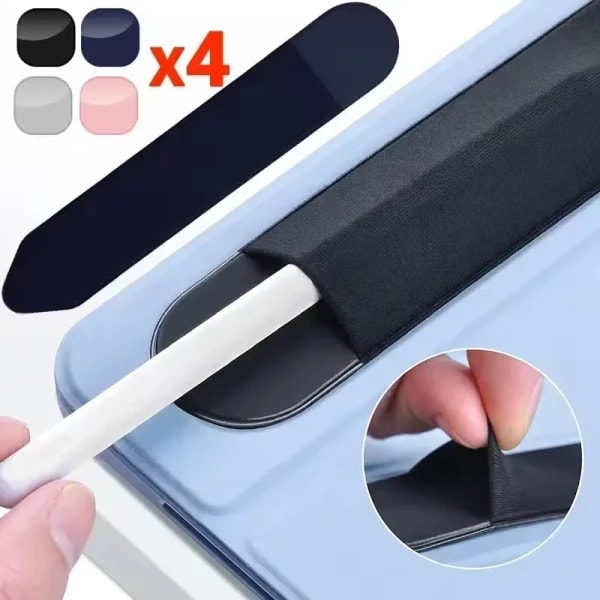 Paquete de 4-1 soporte Universal para lápiz adhesivo para Apple IPad IPencil 2 1 funda autoadhesiva bolsa adjunta funda para lápiz