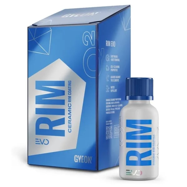Revestimiento Cerámico para Ruedas Gyeon Rim EVO, Resistente al Polvo de Freno, al Calor e Hidrófobo, Protector de Ruedas Satinado para Llantas de Aleación Pintadas