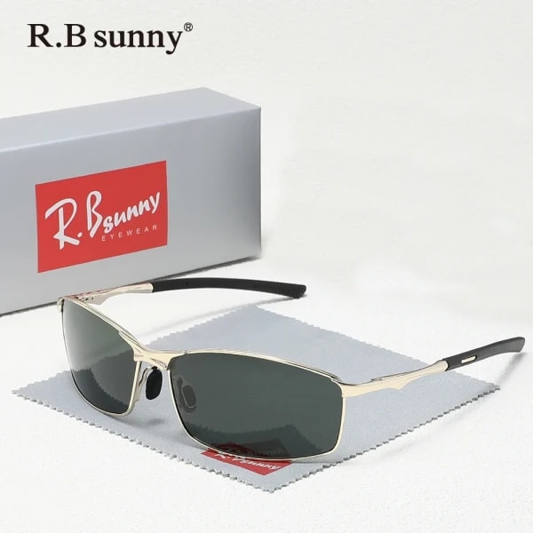 Gafas de sol rectangulares polarizadas para hombre, aleación de conducción Parsnip UV400, gafas para mujer, gafas para deportes al aire libre