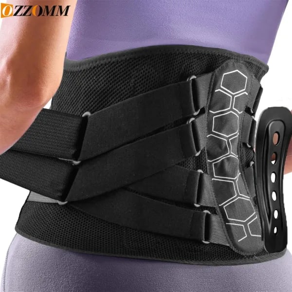 1 Soporte Lumbar para Dolor de Espalda Baja, Cinturón de Soporte Lumbar para Hombres y Mujeres, Soporte de Espalda con Diseño Biónico para Ciática y Hernia Discal