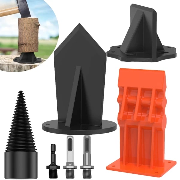 Rajadora de Leña Manual Portátil, Herramienta para Partir Leña, Soporte de Acero al Carbono para Partir Madera, Herramienta Manual para Partir Leña al Aire Libre